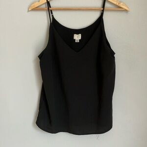 Black sleeveless top